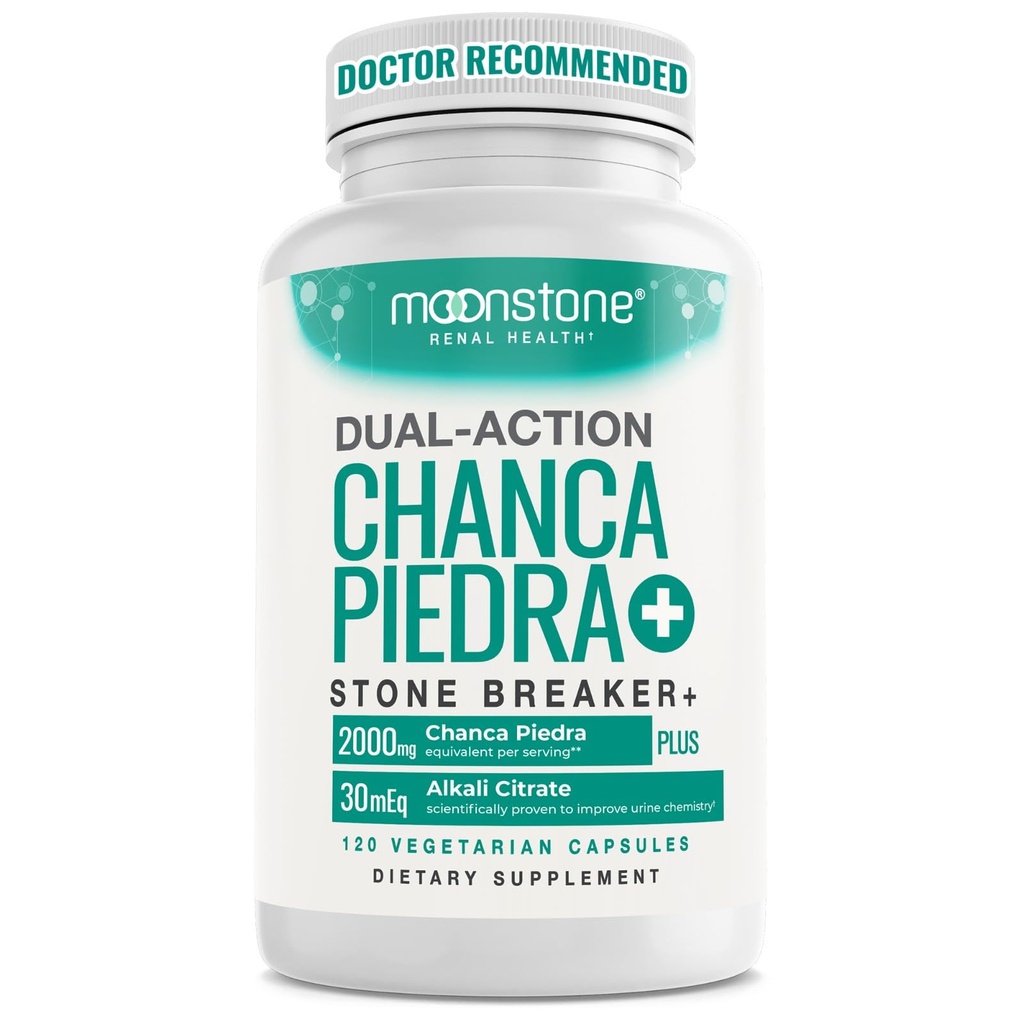 Chanca Piedra Stone Breaker, Advanced Formula Natural Dissolver, Kidney Cleanse Supplement, Urinary Tract Detox, Flush Impurities, Clear System, Sugar Free, 30 Day Supply (120 Vegan Capsules)