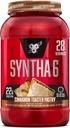 BSN SYNTHA-6 Poudre de protéines premium avec 6g de fibre, protéines de lactosérum, caséine micellaire, mélange isolat de protéines de lait, 5g de graisse, pâte au pain de cannelle, 28 portions (paquetage mai Vary)