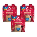 Atkins Strong High Protein Shake, Café Latte Flavored, 30g Protein, 7g Prebiotic Fiber, 1g Sugar, Muscle and Gut Health Support, GLP-1 Support, Low Carb and Low Sugar Coffee Protein Shake, Keto Friendly, 12 Count