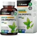 BIO KRAUTER Capsules de chlorophylle - Déodorant interne et supplément de désintoxication - Bouchons de soutien immunitaire végétalien - 3 mois d'approvisionnement