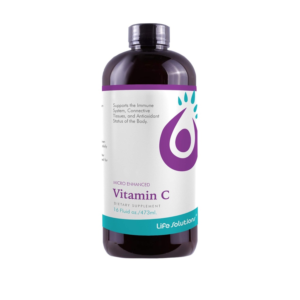 Life Solutions Liquid Vitamin C 1000mg with Bioflavonoids - High Absorption Vitamin C Supplement - Enhanced Immune Support and Antioxidant Protection 16 floz