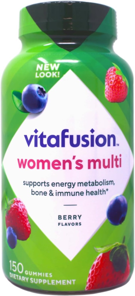 vitafusion femmes , quotidien Gummy Multivitamine: vitamine C & E, Delicious Berry Flavors, 150ct (75 jours d'approvisionnement), d'Amérique , numéro un Gummy Vitamine Marque