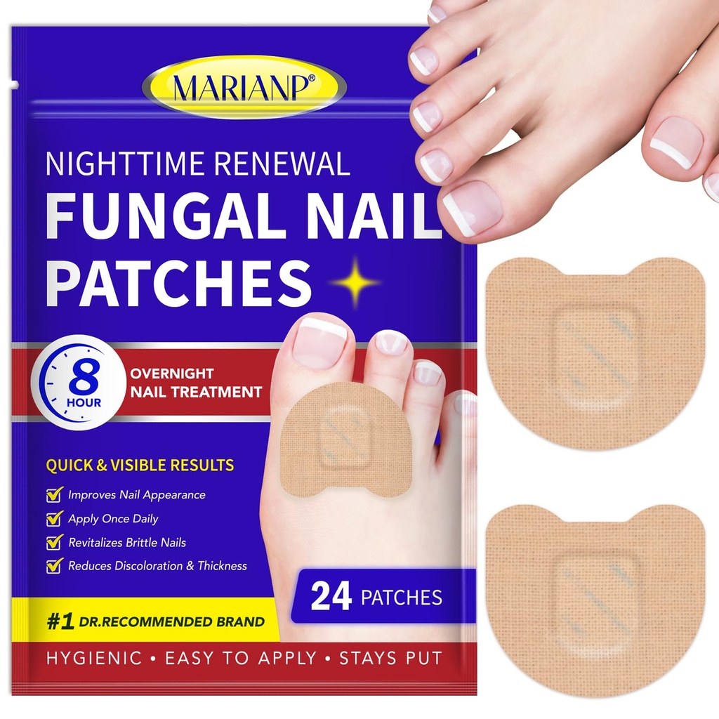 Toenail Fungus Treatment Extra Strength, 24 Pcs Fungal Nail Patches for Toenail Fungus Treatment Overnight, Nail Repair for Damaged Nails, Toenails Care Supplies, Restore Discoloration and Thickness