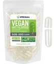 XPRS Nutra Vegan Taille 000 Capsules vides - 100 Nombre Effacer Capsules vides Vegan - Pilule végétarienne - Bricolage Gélule végétale Remplissage - Pilules de légumes