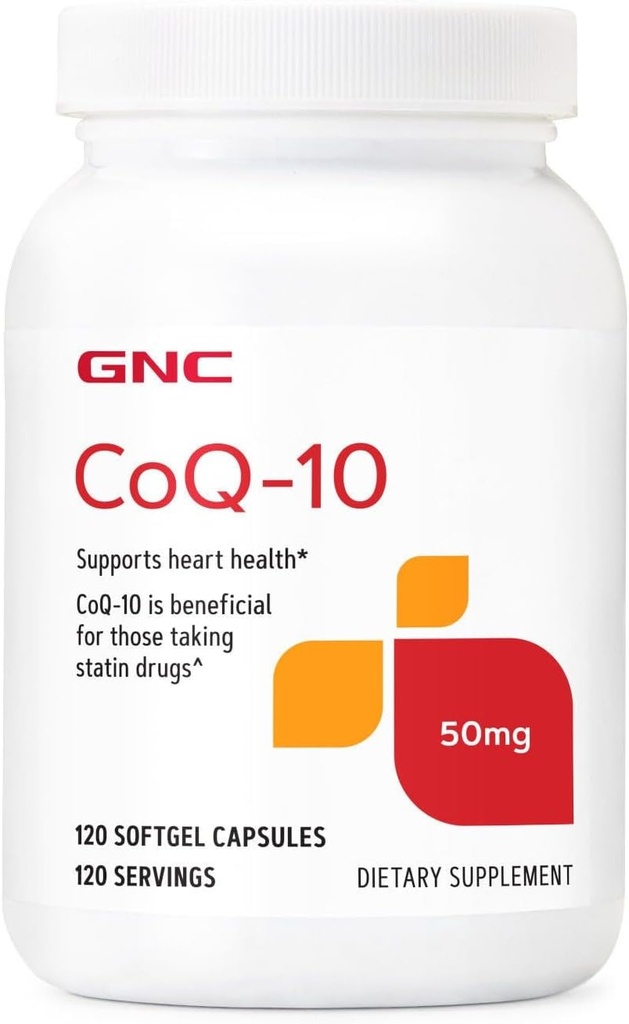GNC CoQ-10 50mg, soutient la santé cardiaque, 120 comte