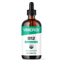Vimergy Organic Liquid Vitamine B12 Supplément 2500 mcg, méthylcobalamine & Adénosylcobalamine Fast-Absorbing Energy Support USDA Organic, Vegan, Non-OGM B12 Vitamines pour les femmes et les hommes 115 Servir (115 mL)