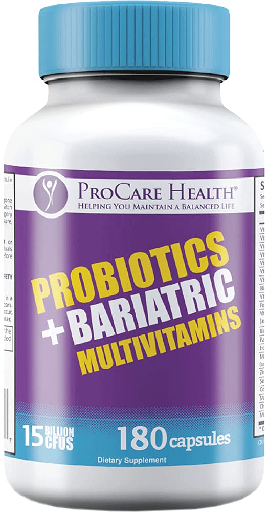 ProCare Health | Bariatric Multivitamin + Probiotics | 45mg Iron | 180 Count | 3 Month Supply
