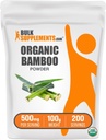 BulkSupplements.com Poudre de bambou biologique - suppléments de silice, supplément de bambou, sans gluten - 500mg par portion, 100g (3.5 oz) (paquet de 1)