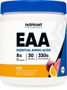 Nutricost EAA en poudre 30 portions - Fruits de la passion, oranges et Goyaves (POG) - Acides aminés essentiels - Non-OGM, sans gluten, respectueux des végétaux