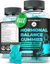 PMS Gummies Hormonal Balance Suppléments pour les femmes - Probiotique PMS Vitamines Cramp Relief menstruel, Flashs chauds Soutien à la ménopause - PMS Relief avec Dong Quai, Chasteberry, Black Cohosh & Ashwagandha