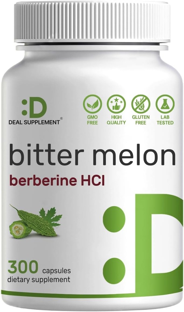 Bitter Melon avec supplément berbère 15 000mg par portion, 300 Capsules