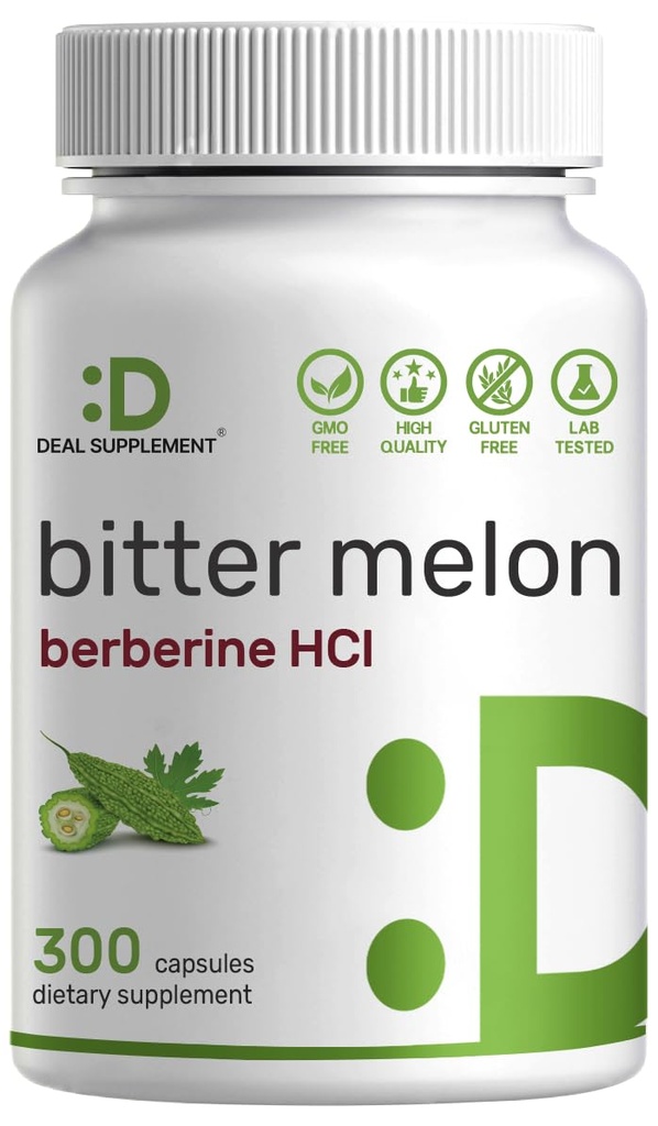 Bitter Melon avec supplément berbère 15 000mg par portion, 300 Capsules