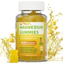 Magnesium Glycinate Gummies, Sugar Free Magnesium Supplement with Magnesium Malate, Calcium, Vitamin D3, B6, CoQ10 for Calm Support & Sleep for Adults Kids