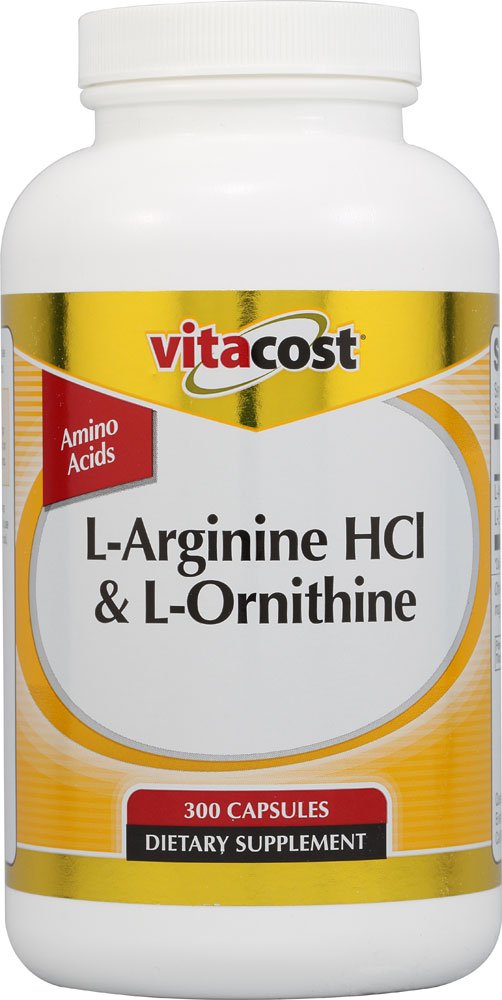 Vitacost L-Arginine HCl & L-Ornithine -- 300 Capsules