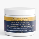 Sun Vitals Bovine Colostrum Powder 2300mg – 575mg IgG Per Serving | 25% IgG Standardized | Gut Health & Immune Support | No Fillers, No Capsules | GMP-Certified, 3rd Party Tested | 30 Servings