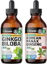 BIO KRAUTER Ginkgo Biloba Teinture 4 Fl. Oz. & Ginseng Teinture 4 Fl. Oz.