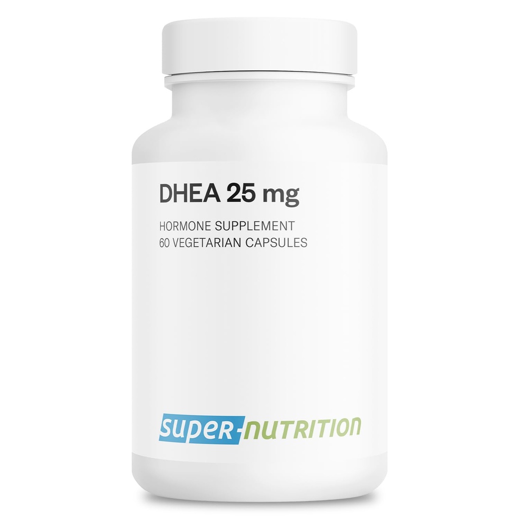 Supersmart DHEA 25mg per Day - DHEA Supplement for Women & Men | Non-GMO & Gluten Free - 60 Vegetarian Capsules