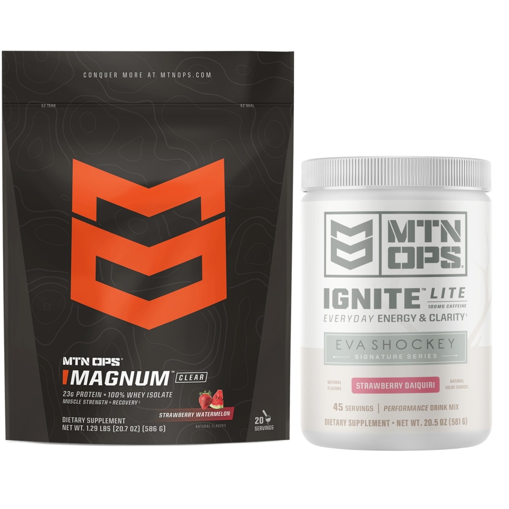 MTN OPS Magnum Clear Strawbbery Watermelon & Ignite Lite Strawberry Daiquiri