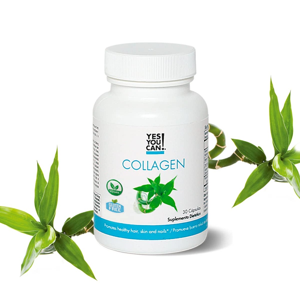 Yes You Can! Collagen Capsules, Dietary Supplement to Promote Healthy Hair, Skin and Nails, 290 mg Bovine Collagen, Vitamin A, Vitamin D3, Zinc and Copper, 30 Capsules