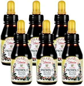 Maintenir un niveau de glucose sain et la santé cardiovasculaire - 6 bouteilles de valeur Pack Brésilien Green Bee Propolis Liquide Glycolique Extra- Non Alcoolique, Sans cire, Sans sucre (PG)