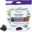 Quantum Health TheraZinc Bio Zinc Lozenges Elderberry & Honey - Immune Support pour Adultes et Enfants 12+ Relief rapide aux framboises naturellement aromatisées sans arrière-goût - 18 comte