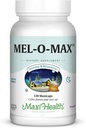 Maxi Health Mel-O-Max - Melatonine - avec racine valériane - Aide au sommeil - 120 capsules - Kosher