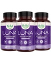 Nested Naturals Luna Herbal Sleep Supplement with Melatonin, Valerian Root, Camomille, 180 Capsules Vegan (3-Pack) - 60 Capsules par bouteille