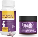 Économisez 10% sur le pack santé et bien-être des femmes – Probiotiques vaginaux complets + Poudre d'inositol Myo et D-Chiro pour équilibre hormonal, Gut et soutien urinaire