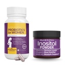 Économisez 10% sur le pack santé et bien-être des femmes – Probiotiques vaginaux complets + Poudre d'inositol Myo et D-Chiro pour équilibre hormonal, Gut et soutien urinaire