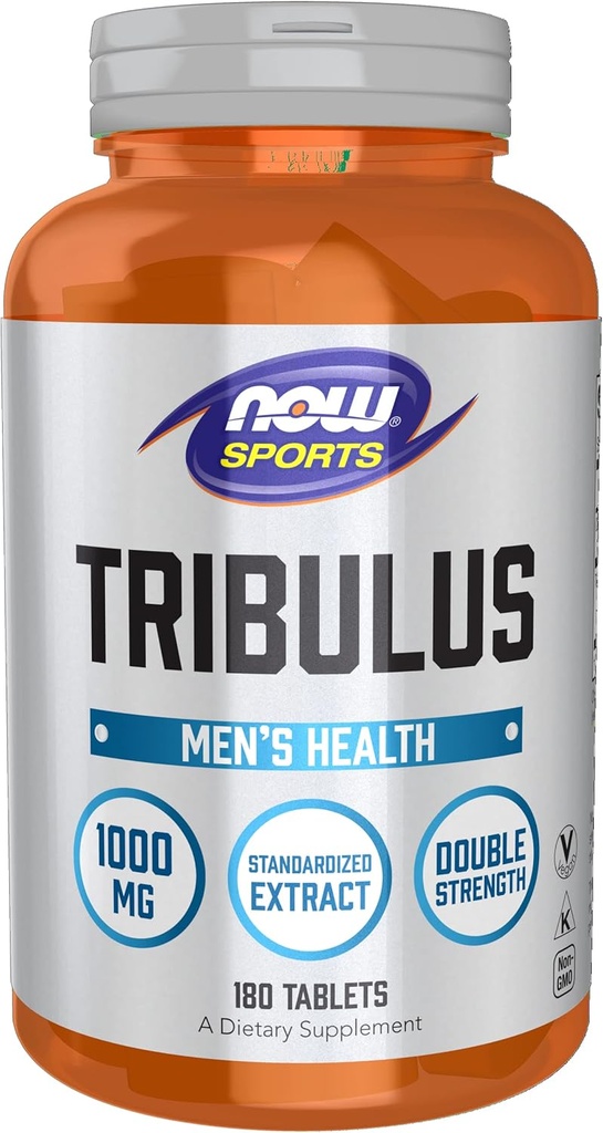 NOW Foods Sports Nutrition, Tribulus (Tribulus terrestris) 1000 mg, Double force, Santé des hommes, 180 comprimés