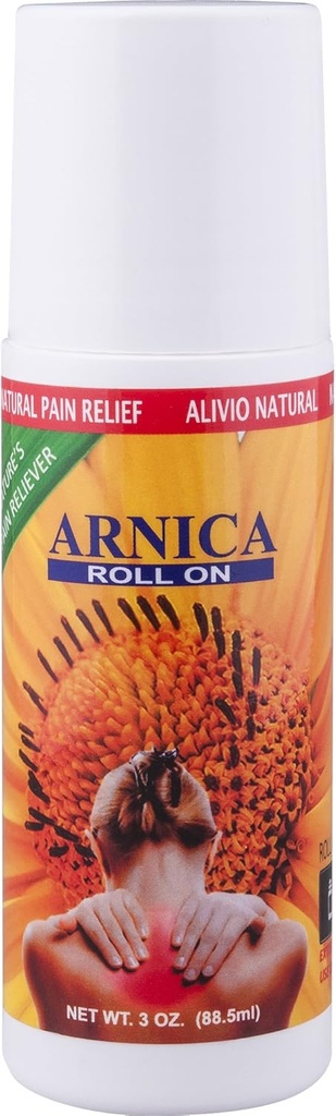 Sanar Naturals Arnica Roll On, 3 oz - Max Strength Relief, onguent à rube musculaire à action rapide, gel clair