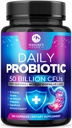 Probiotiques 60 milliards CFU - 10 souches + enzymes digestives et prébiotiques - Meilleur probiotique pour les femmes et les hommes, soutient l'immuno-santé, la constipation occasionnelle, la diarrhée, le gaz et le ballonnement - 120 capsules