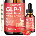 GLP-1 Supplement, 16-in-1 GLP-1 Liquid Drops with Berberine, Ceylon Cinnamon, Green Tea, Chromium & Resveratrol, Naturally GLP 1 Support for Metabolism, Gut Digestion, Vegan Stawberry Flavor, 2 Fl Oz