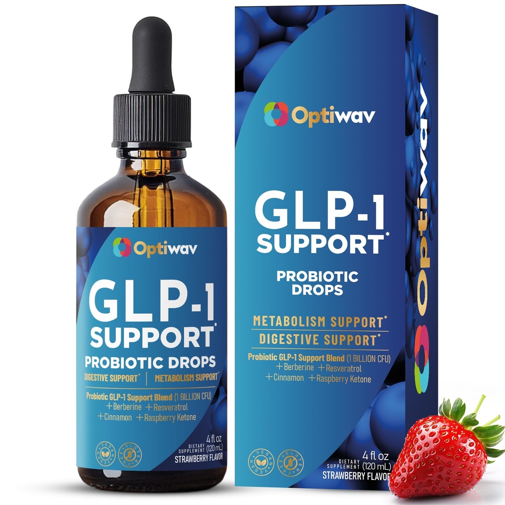 GLP-1 Support Probiotic Supplement for Weight Loss Fat Burner Support - Daily Natural Herbal Supplement for Women Men Digestive & Metabolic Health