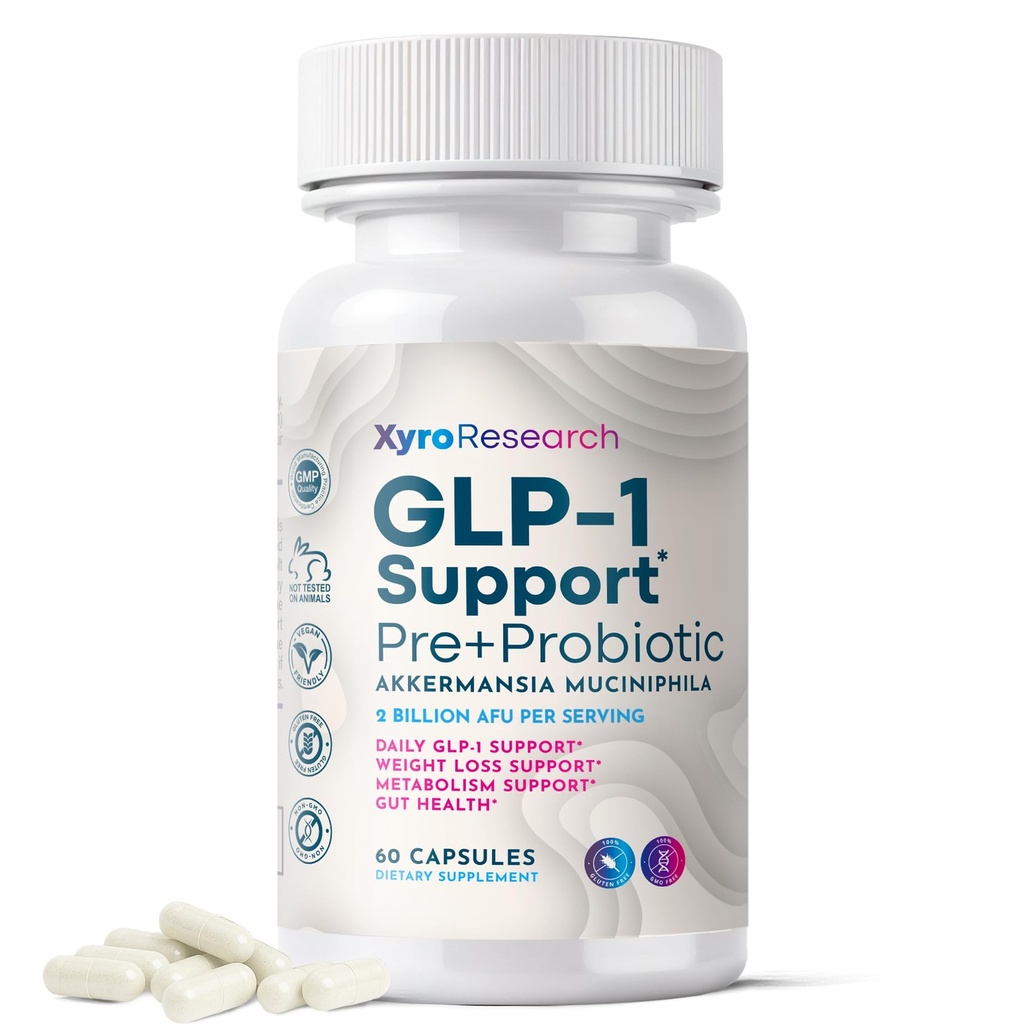 GLP-1 Support Weight Loss Probiotic Supplement - Women Men Natural Appetite Suppressant Metabolism Booster Healthy Gut Support - GLP1 Support for Hunger Control Curb Cravings & Fat Burn