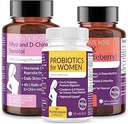 Rose intime Économisez 10 % sur le pack complet de bien-être des femmes – Vitex, Myo-Inositol et suppléments probiotiques pour l'équilibre hormonal et la santé féminine