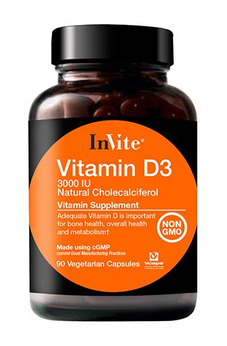 Invite Health Vitamin D3 3000 IU - Supports Immune, Bone, Brain, Heart and Hormone Health - 90 Vegetarian Capsules - 90 Day Supply (2)