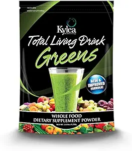 Total Living Drink Greens Superfood Poudre - (2,65 lbs Sac, 30 portions, 60 ingrédients) - Enzymes, antioxydants, herbes, probiotiques, vitamines et minéraux.