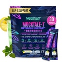 MOCKTALE-1 Metabolic GLP-1 Support Weight Management Supplement with Berberine & Akkermansia, Chromium, Ceylon Cinamon, Apple Cider Vinegar Lemon Mint Flavor Non-Alcoholic Cocktail 30 Packets