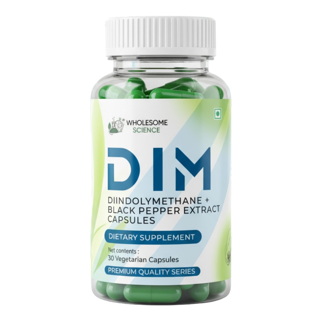 DIM Diindolylmethane 200 mg with Black Pepper Extract Capsules – Hormonal Balance & Estrogen Support – Plant-Based, Non-GMO, Soy-Free – Third-Party Lab Tested, 30 Capsules