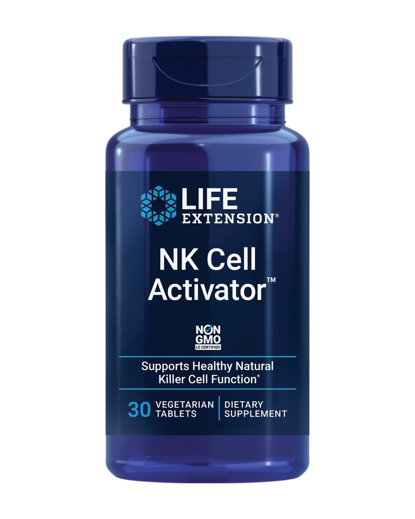 Life Extension NK Cell ActivatorTM, Immune Support, Natural Killer Cell Activity, son de riz modifié enzymatiquement, non OGM, végétarien, 30 comprimés