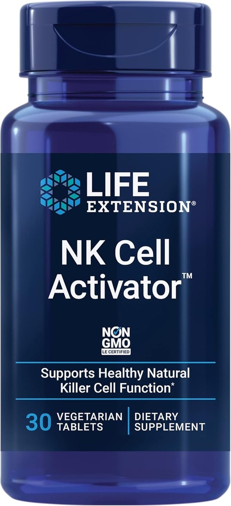 Life Extension NK Cell ActivatorTM, Immune Support, Natural Killer Cell Activity, son de riz modifié enzymatiquement, non OGM, végétarien, 30 comprimés