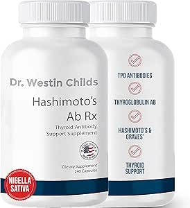 Dr. Westin Childs Hashimoto’s Ab Rx | Organic Black Cumin Seed Nigella Sativa for Immune, Thyroid Antibody Support, Digestion, TPO & Thyroglobulin, Omega 6, 7, 8, Thymoquinone, Selenium - 120 ct