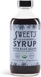 Syrup de la mûre aînée avec l'agave bleu.