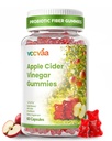 Probiotic Fiber Gummies, Fiber Supplement with 5 Billion CFU Probiotics for Women, Probiotic Gummies with Inulin, Soluble Fiber, ACV & Vitamins, Digestive Health Supplement for Adults, 60 Gummies