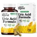 Wild & Organic Uric Acid Formula Capsules - Uric Acid Cleanse Support - Antioxidant Supplement with Tart Cherry Powder, Chanca Piedra & Celery - Vegan, No Fillers, Non-GMO - 120 Count