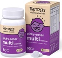 Renzo's Picky Eater Kids Multivitamine avec du fer, Dissoudre les enfants Vitamines avec la vitamine D3 et K2 et plus, 60 onglets sans sucre, Lil.
