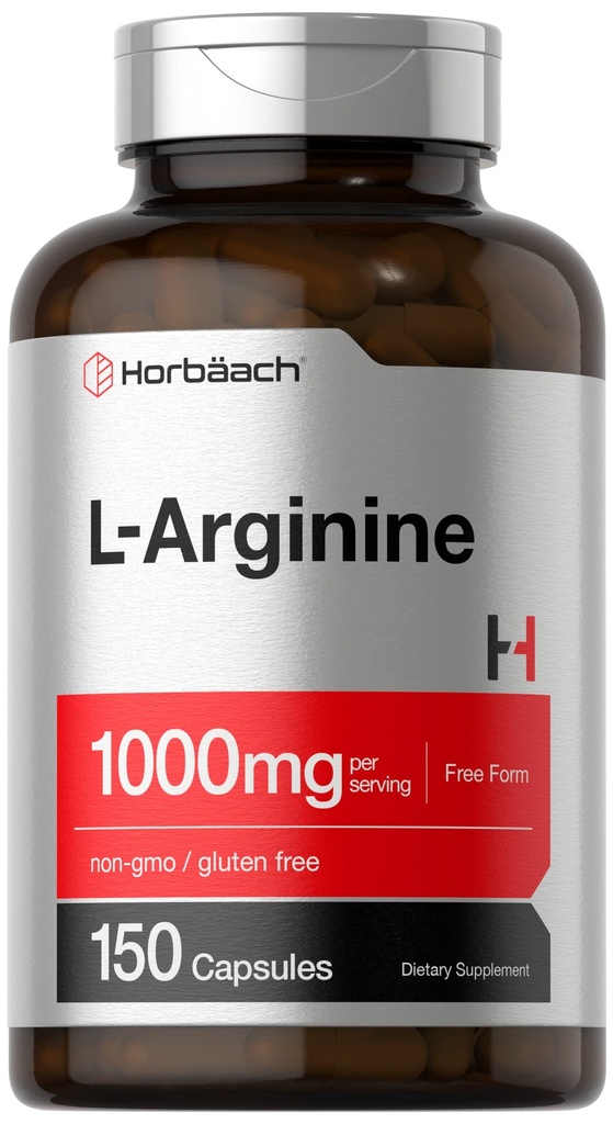 Horbäach L-Arginine 1000mg.150 Capsules.