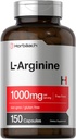 Horbäach L Arginine 1000mg Capsules de 150 Pilules de poudre Formulaire sans OGM et supplément sans gluten