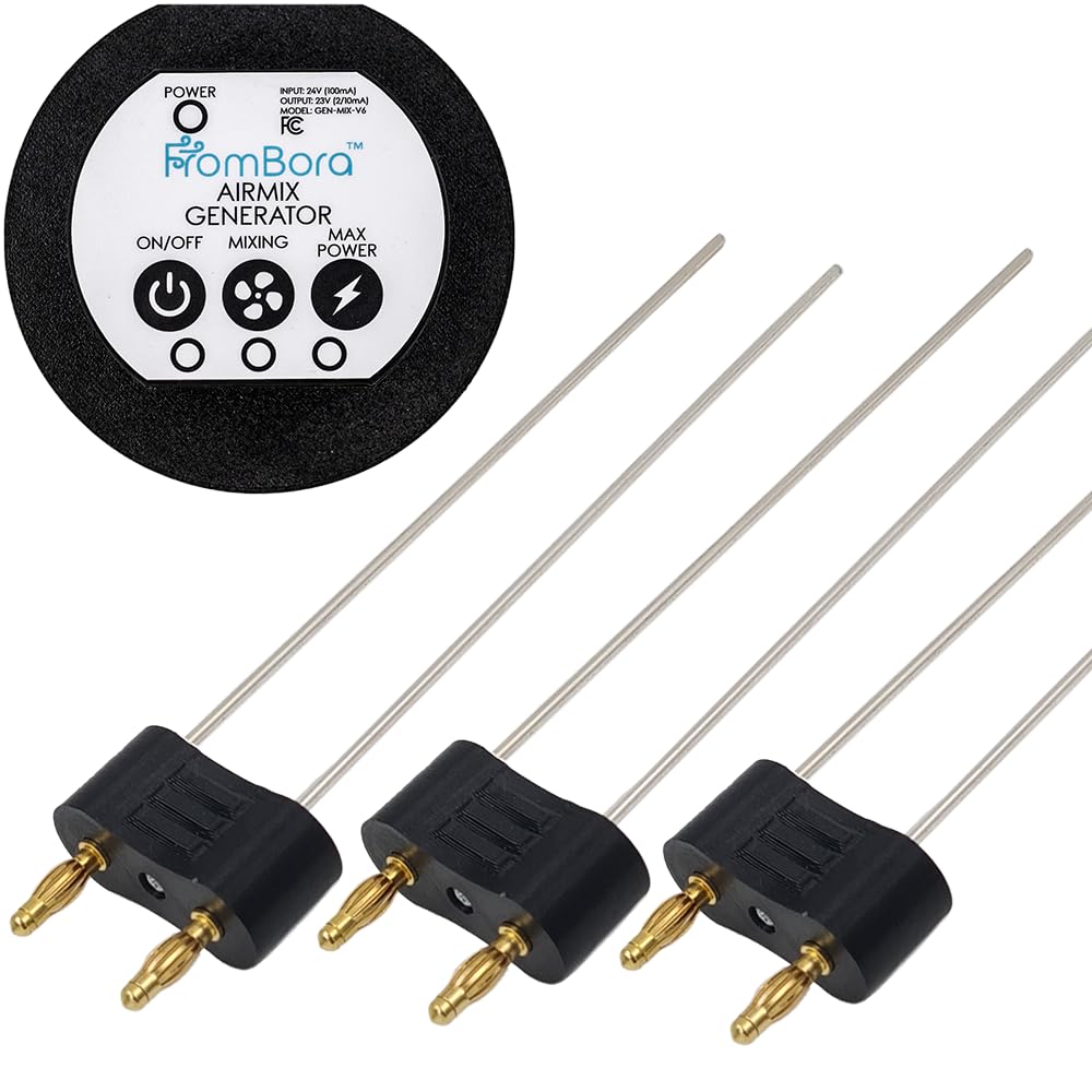 Kit générateur d'argent colloïdal AirMix + 3pc 12ga 6" paire d'argent de rechange
